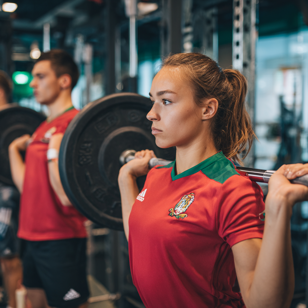 Mosolygós magyar felnőttek funkcionális edzés közben a FitStryke Hub-ban